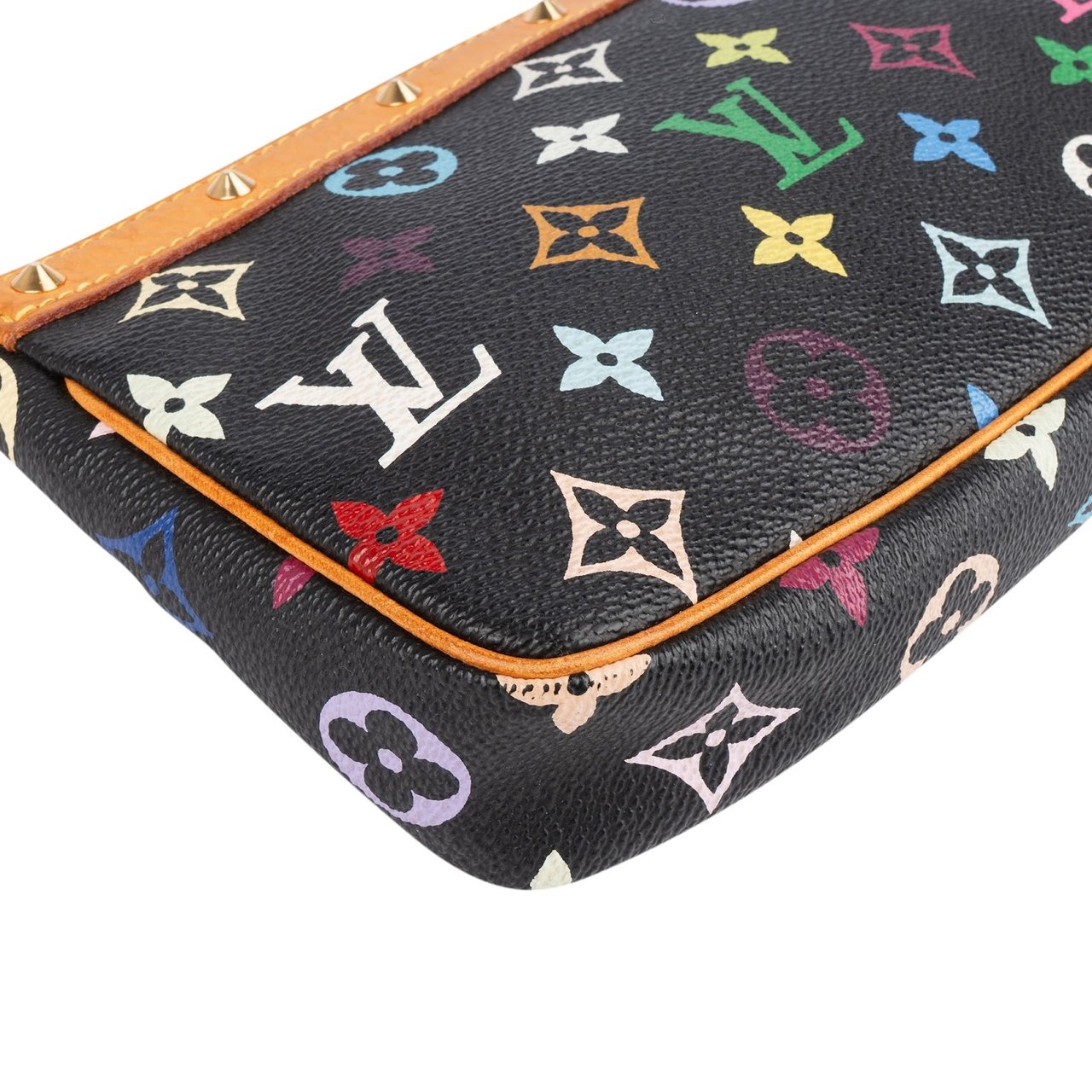 Louis Vuitton Louis Vuitton Monogram Murakami Multicolor Pochette Accessoires Handbag Zwart