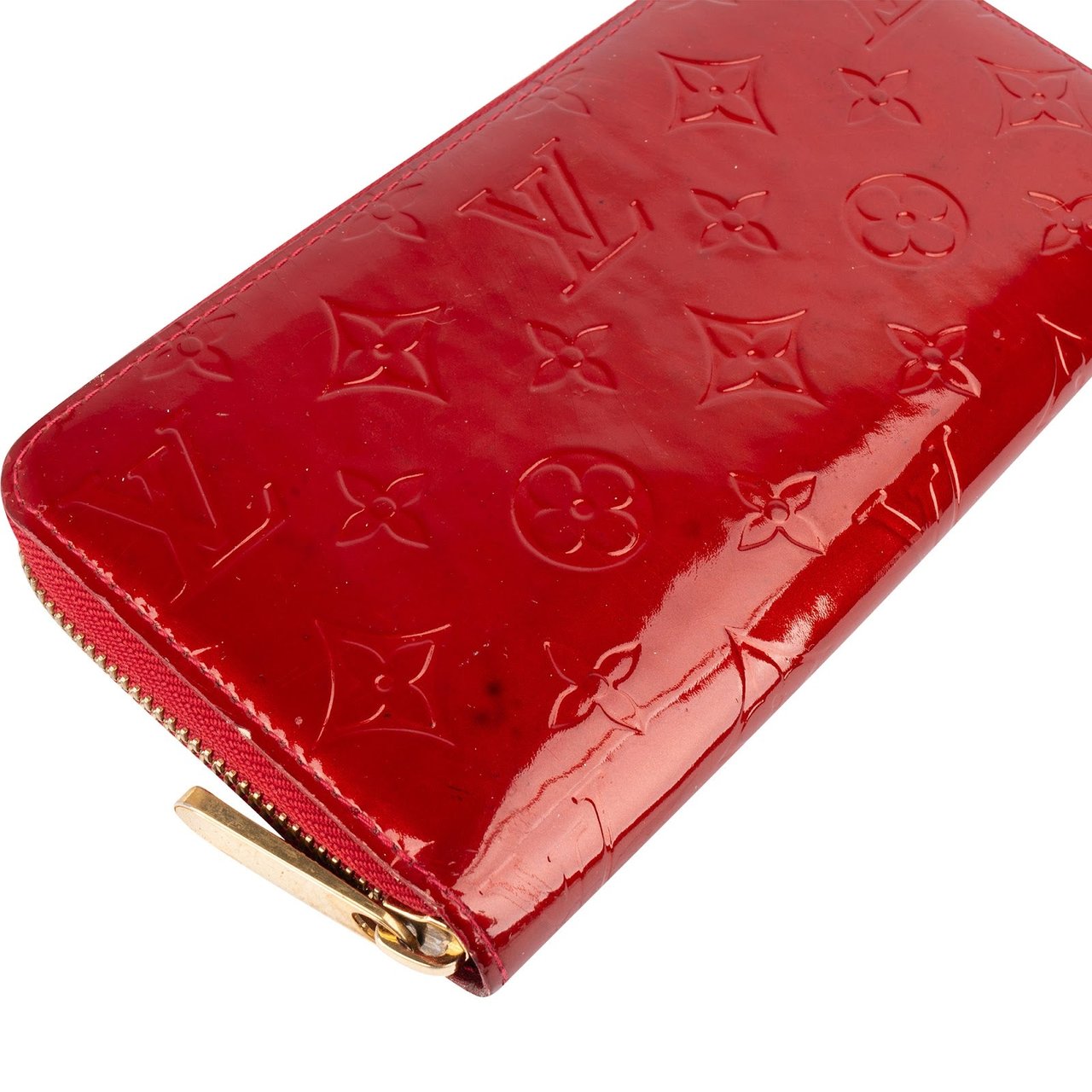 Louis Vuitton Louis Vuitton Monogram Vernis Zippy Wallet Rood