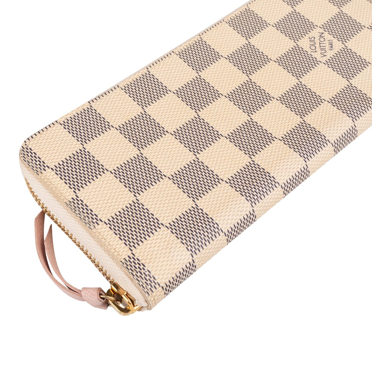 Louis Vuitton Louis Vuitton Monogram Damier Azur Clemence Zippy Wallet Wit