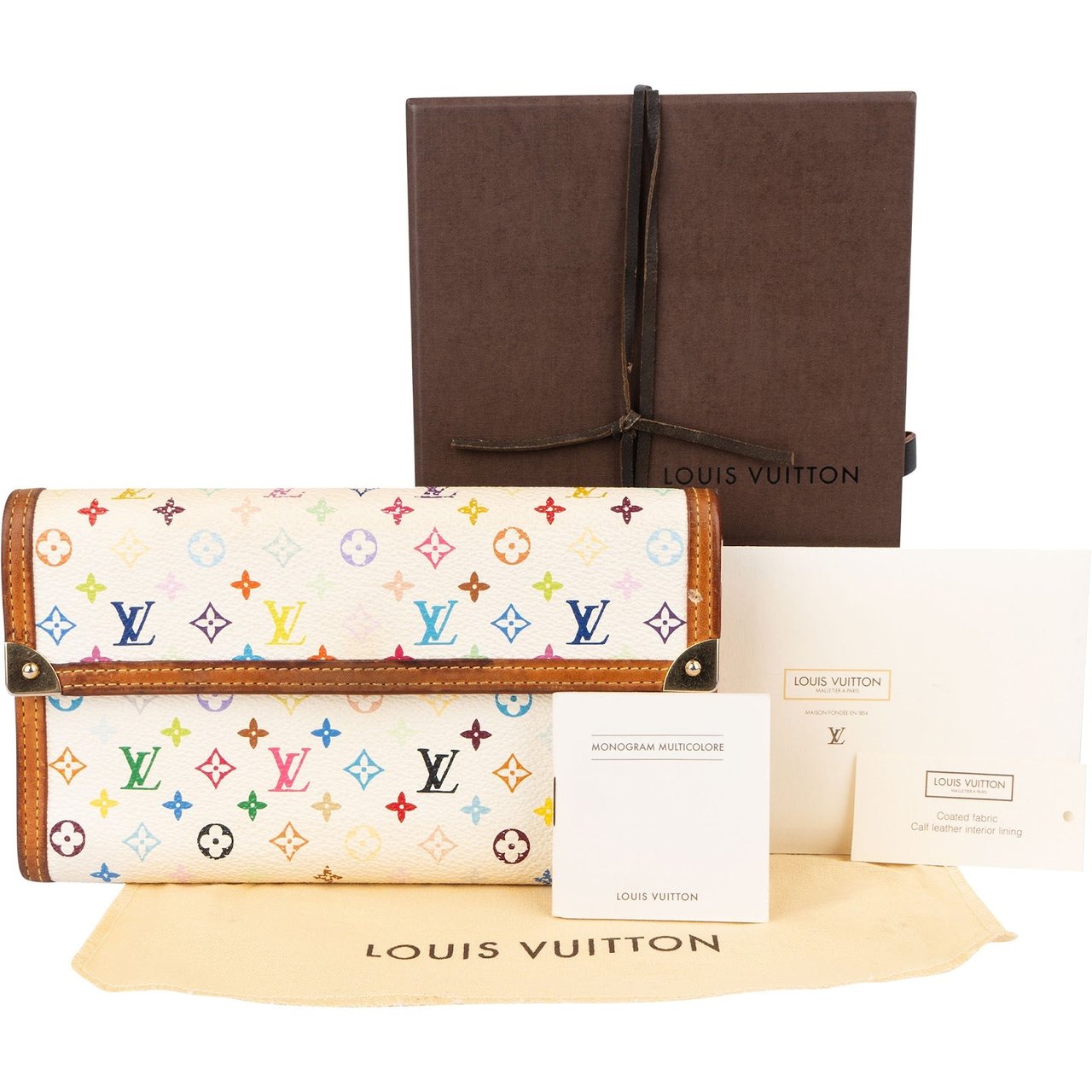 Louis Vuitton Louis Vuitton Monogram Murakami Multicolor Porte Tresor Wallet Wit