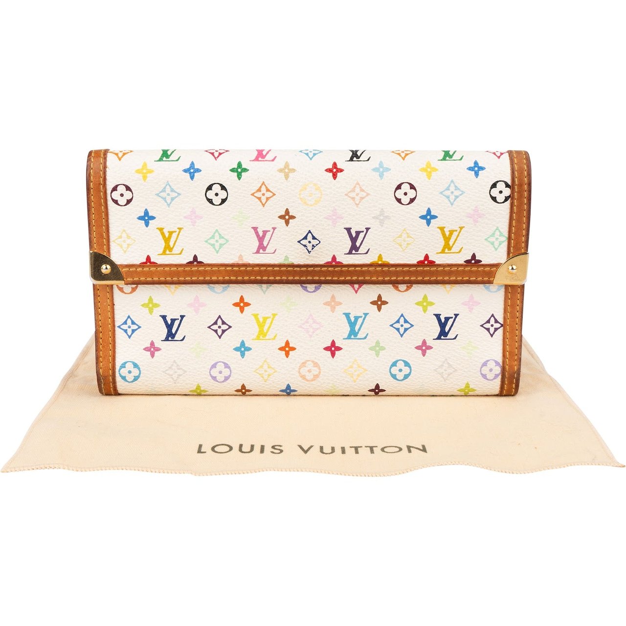 Louis Vuitton Louis Vuitton Monogram Murakami Multicolor Porte Tresor Wallet Wit