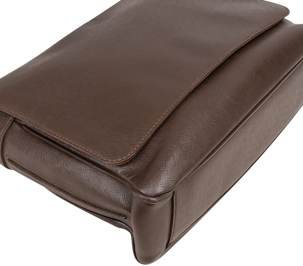 Louis Vuitton Louis Vuitton Taiga Leather Roman MM Messenger Crossbody Bag Bruin