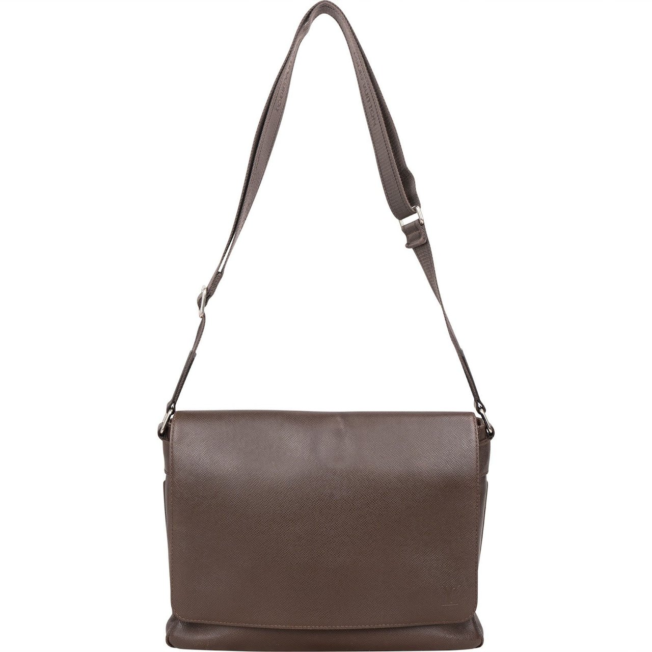 Louis Vuitton Louis Vuitton Taiga Leather Roman MM Messenger Crossbody Bag Bruin