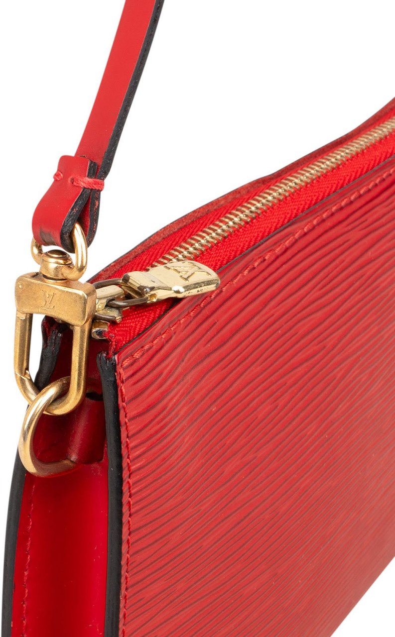 Louis Vuitton Louis Vuitton Red Epi Leather Pochette Accessoires Handbag Rood
