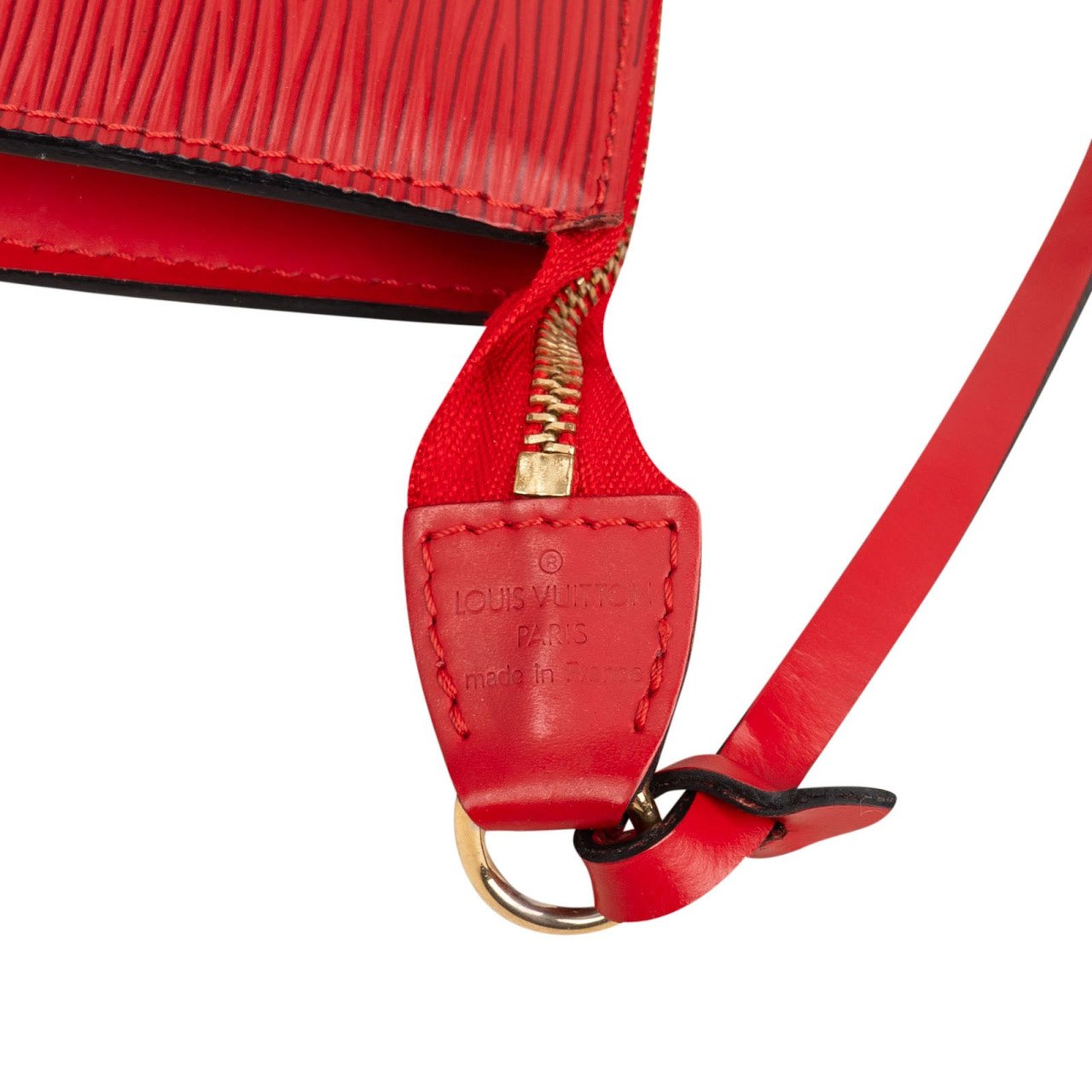 Louis Vuitton Louis Vuitton Red Epi Leather Pochette Accessoires Handbag Rood