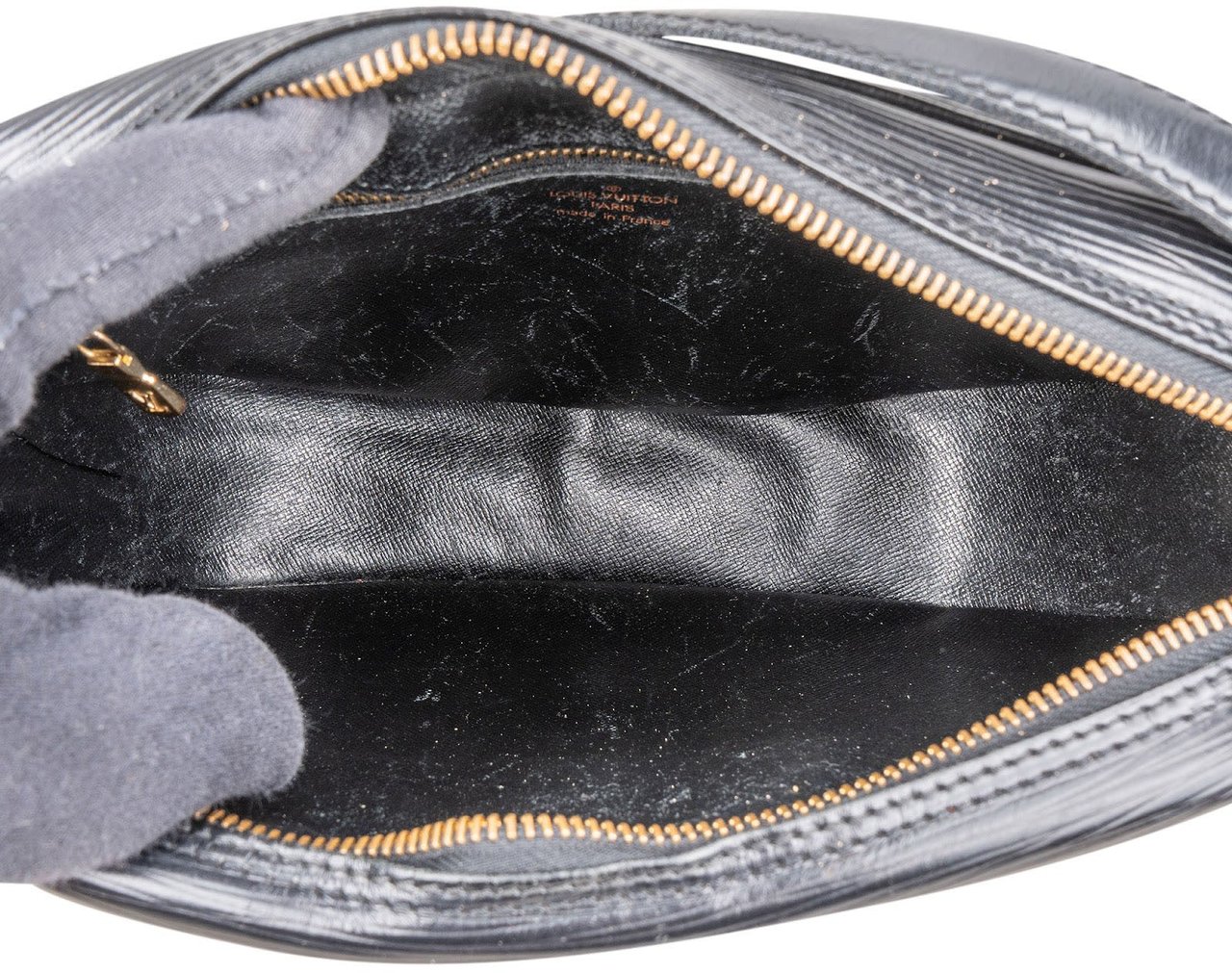 Louis Vuitton Louis Vuitton Noir Epi Leather Jeune Fille MM Crossbody Bag Zwart