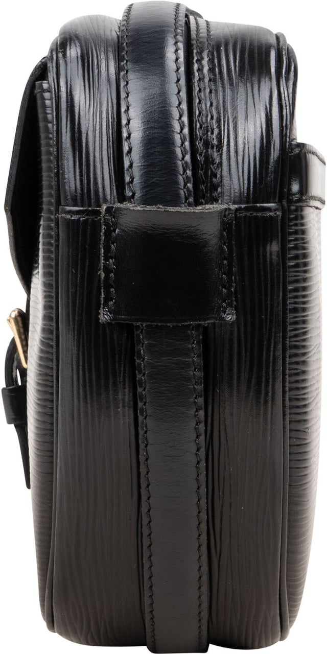 Louis Vuitton Louis Vuitton Noir Epi Leather Jeune Fille MM Crossbody Bag Zwart