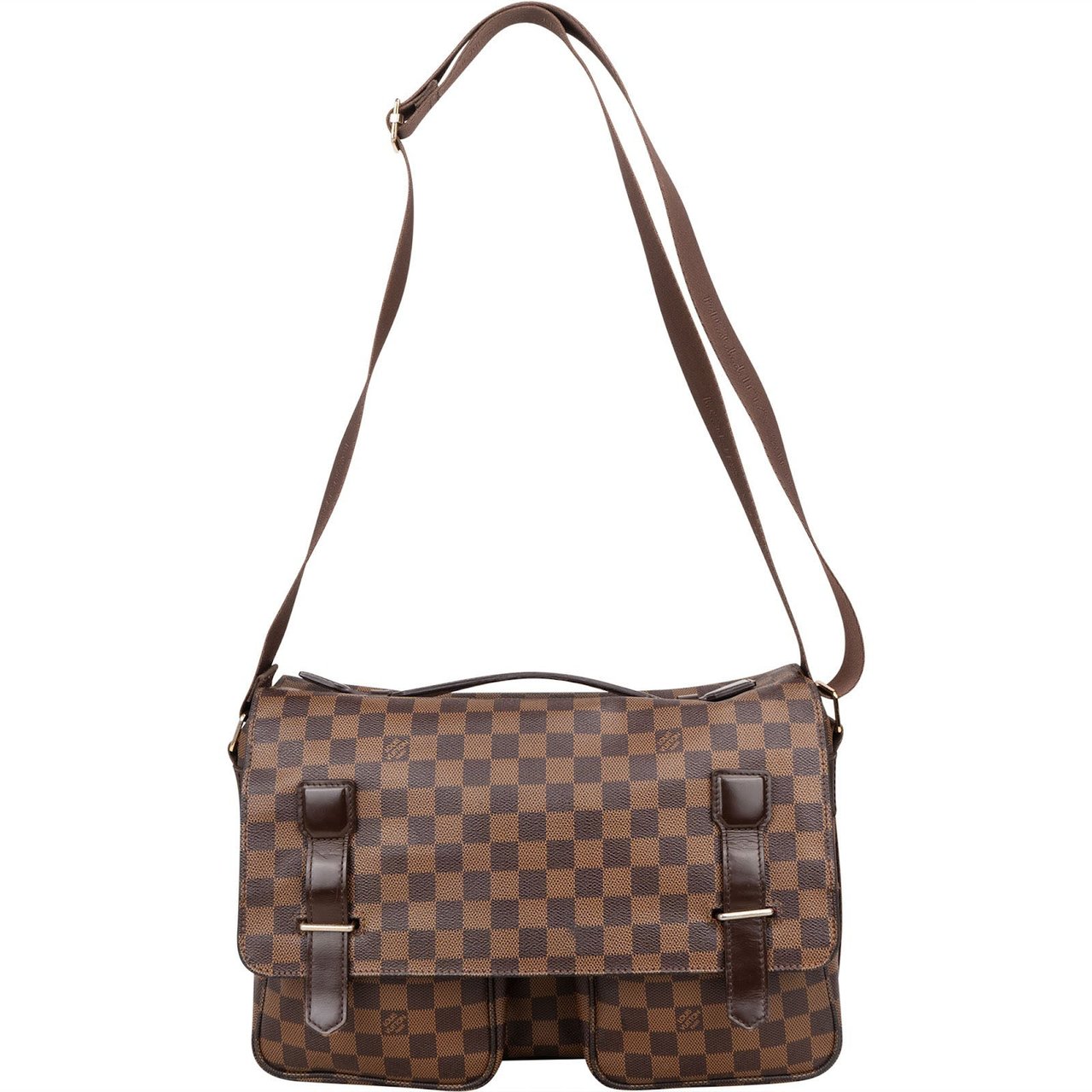Louis Vuitton Louis Vuitton Monogram Damier Ebene Canvas Broadway Messenger Crossbody Bag Bruin
