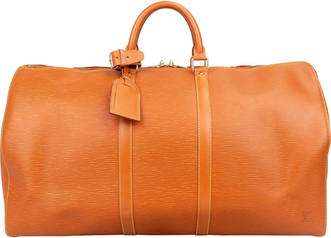 Louis Vuitton Louis Vuitton Epi Leather Keepall 55 Travel Bag Oranje