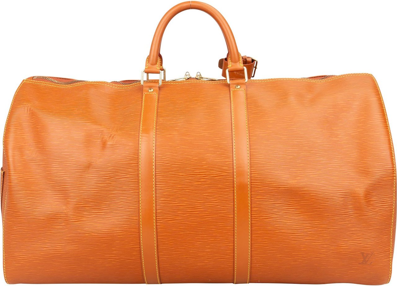 Louis Vuitton Louis Vuitton Epi Leather Keepall 55 Travel Bag Oranje