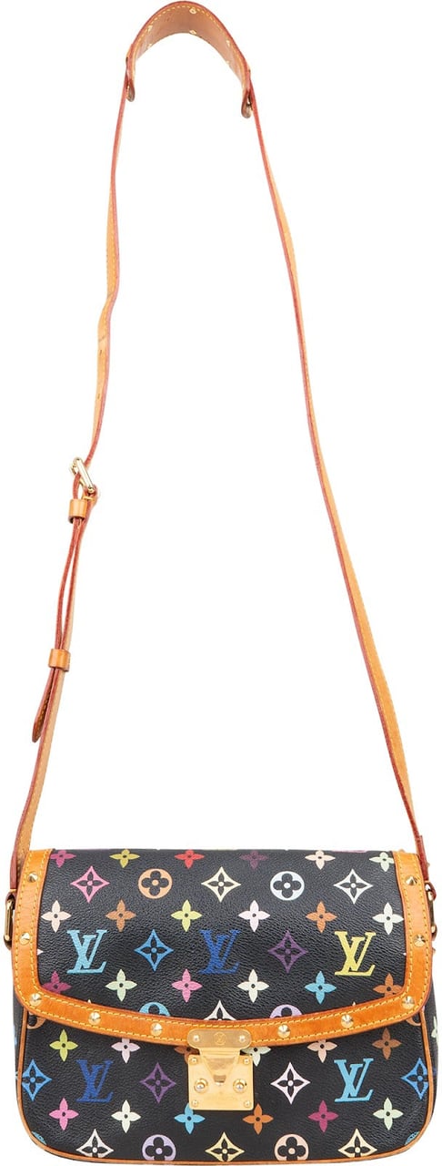 Louis Vuitton Monogram Murakami Multicolor Sologne Crossbody Bag Zwart