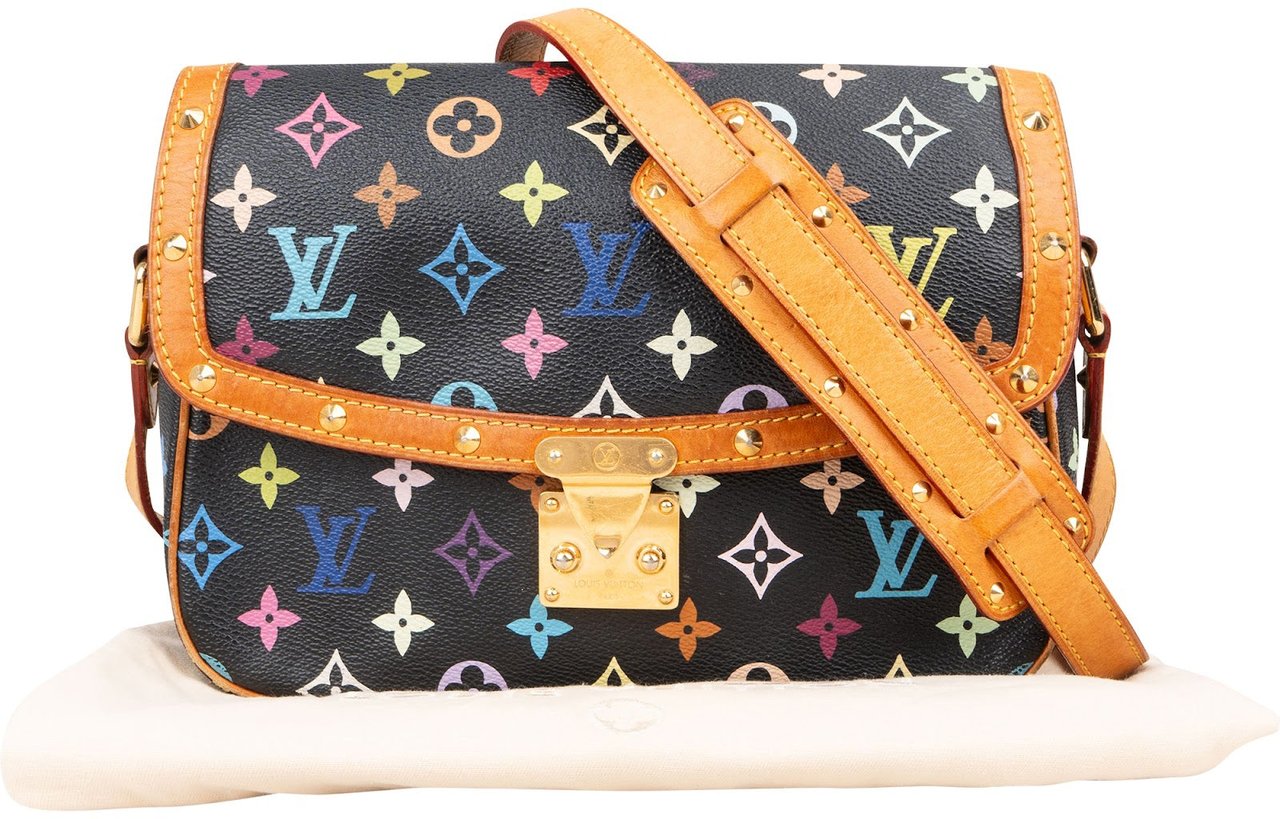 Louis Vuitton Monogram Murakami Multicolor Sologne Crossbody Bag Zwart