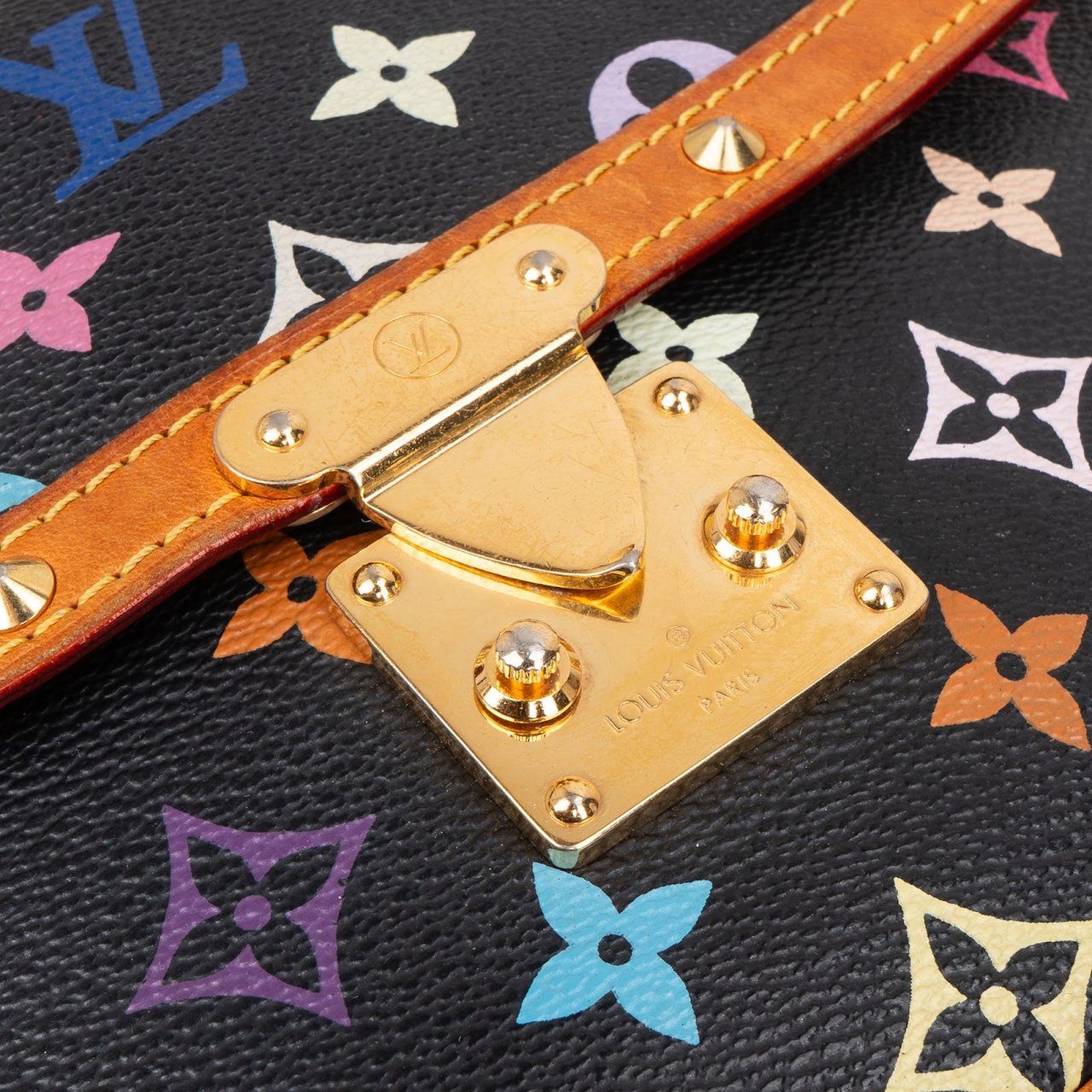 Louis Vuitton Monogram Murakami Multicolor Sologne Crossbody Bag Zwart