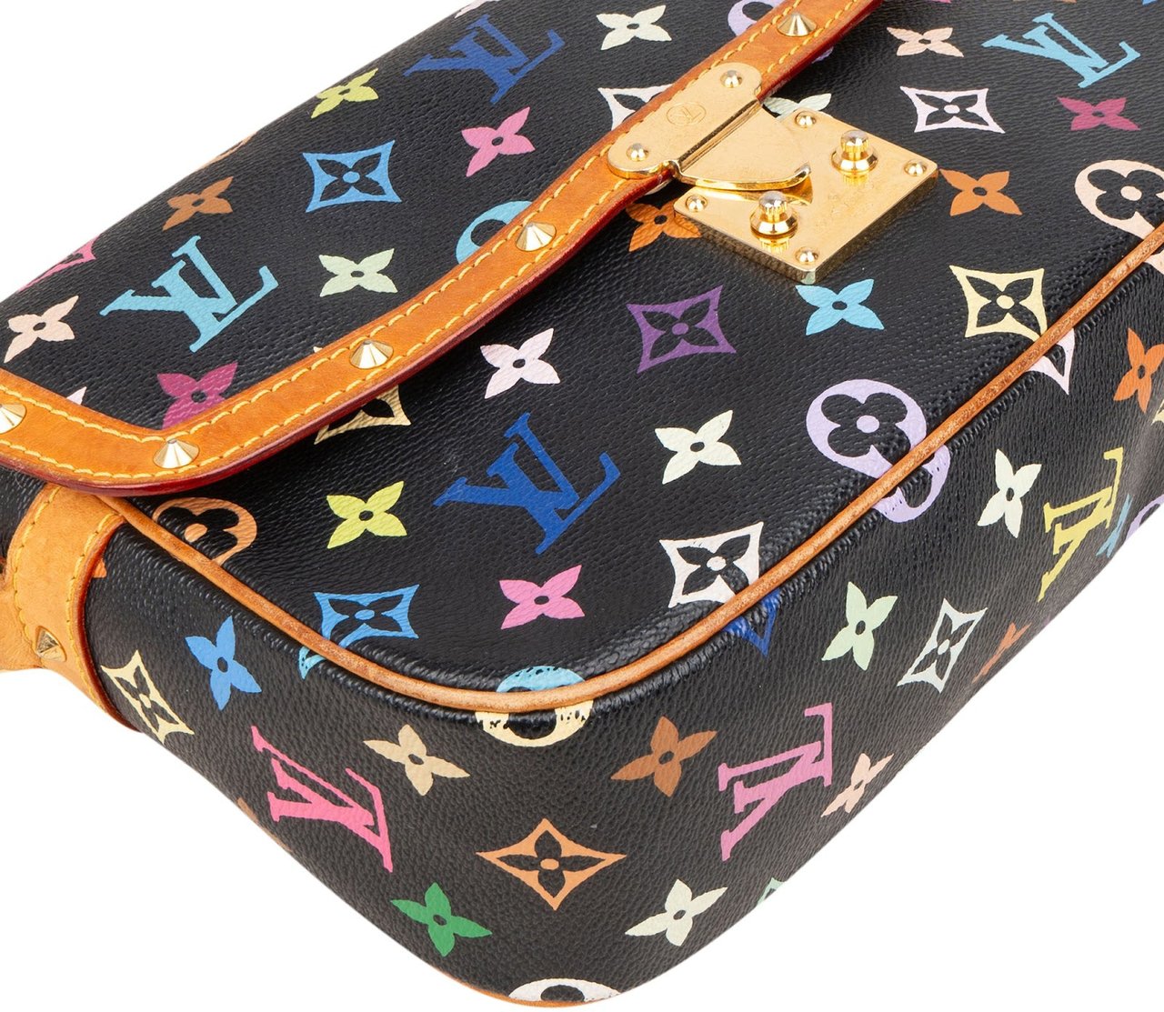 Louis Vuitton Monogram Murakami Multicolor Sologne Crossbody Bag Zwart