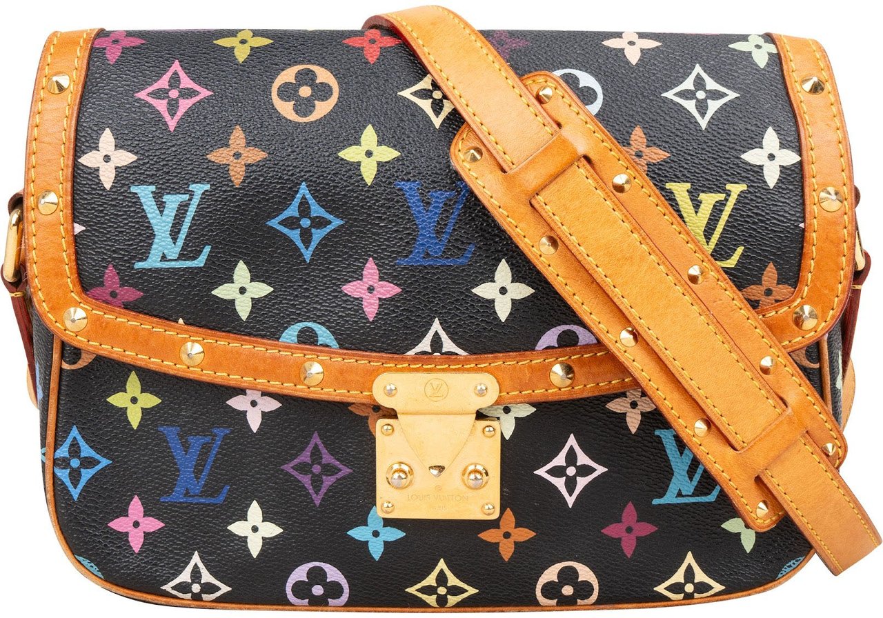 Louis Vuitton Louis Vuitton Monogram Murakami Multicolor Sologne Crossbody Bag Zwart