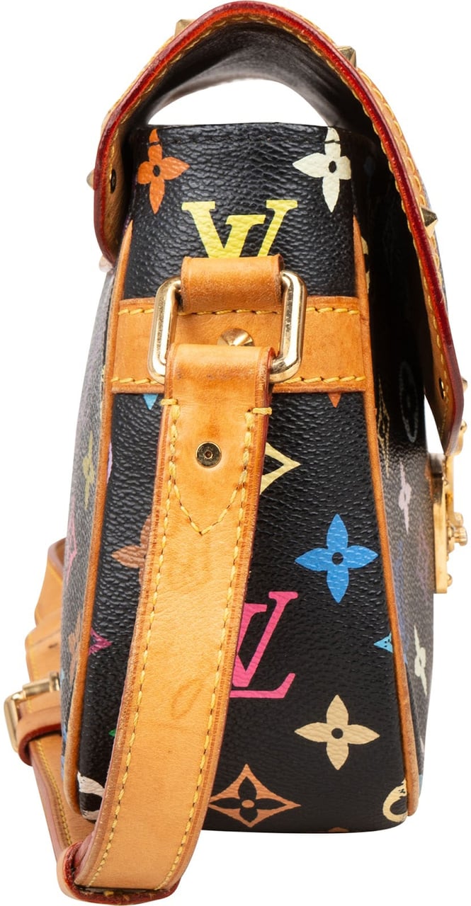 Louis Vuitton Monogram Murakami Multicolor Sologne Crossbody Bag Zwart