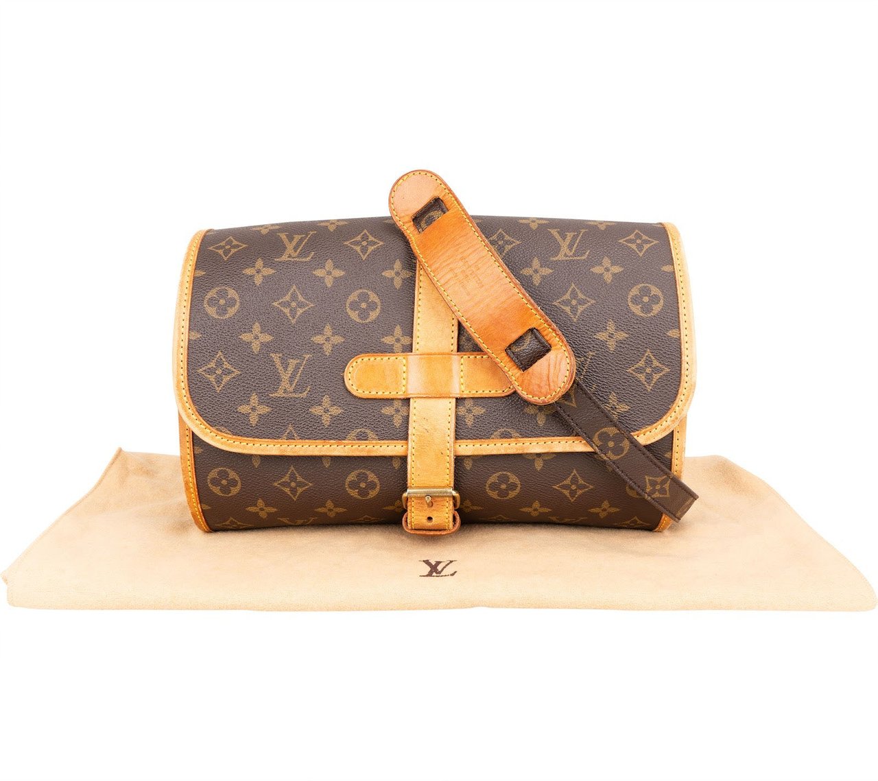 Louis Vuitton Louis Vuitton Canvas Monogram Marne Crossbody Bag Bruin