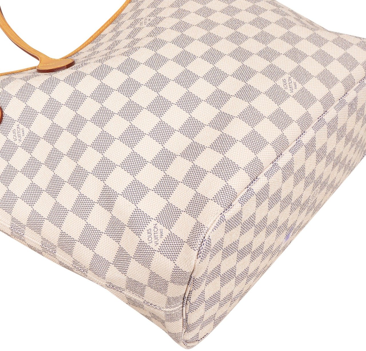 Louis Vuitton Louis Vuitton Monogram Damier Azur Canvas Neverfull MM Shoulder Bag Wit