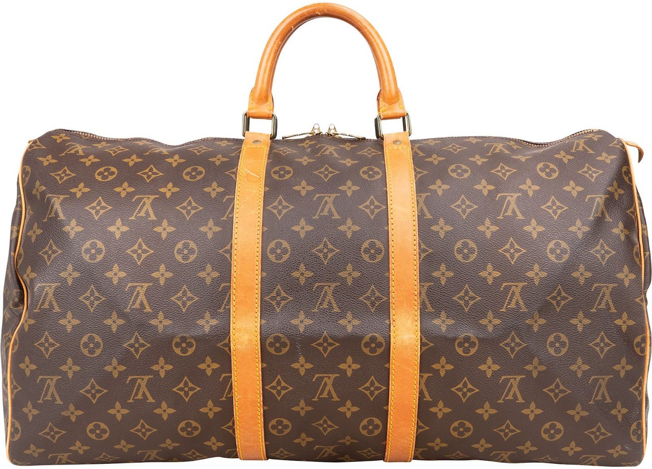 Louis Vuitton Louis Vuitton Monogram Canvas Keepall 55 Travel Bag Bruin