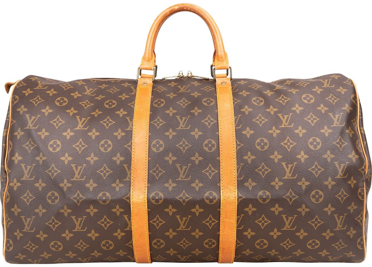 Louis Vuitton Louis Vuitton Monogram Canvas Keepall 55 Travel Bag Bruin