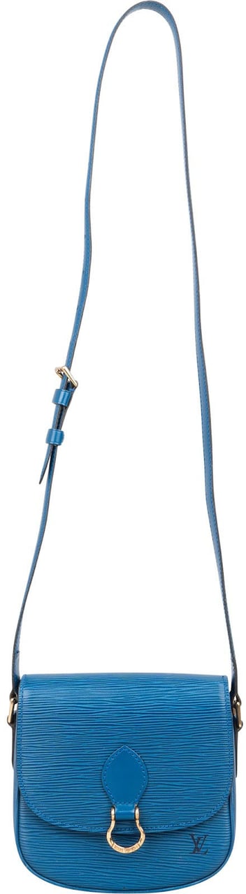 Louis Vuitton Louis Vuitton Blue Epi Leather Saint Cloud PM Crossbody Bag Blauw