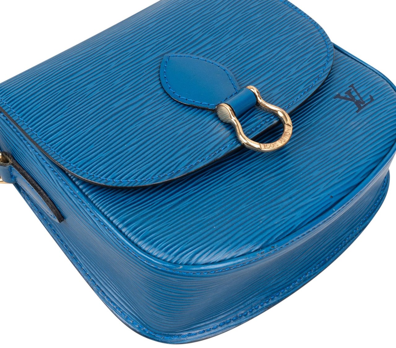 Louis Vuitton Blue Epi Leather Saint Cloud PM Crossbody Bag Blauw