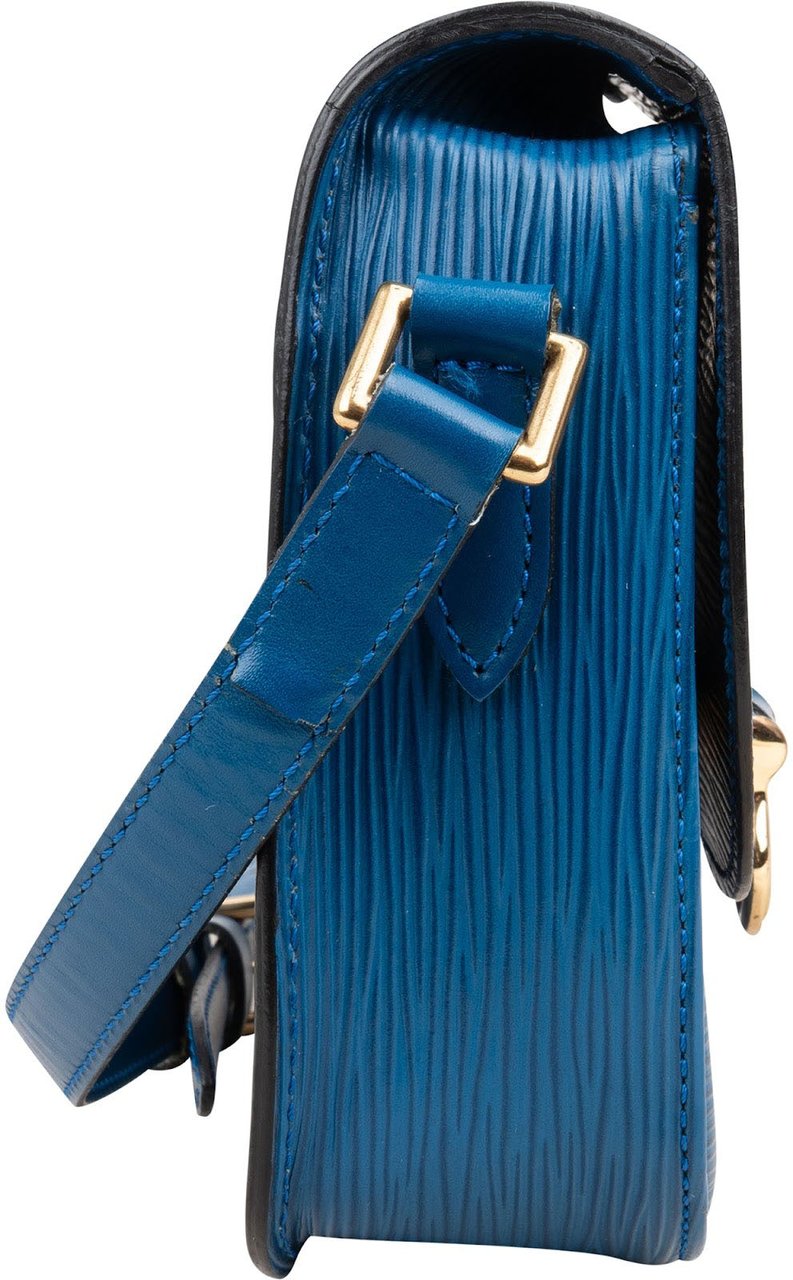 Louis Vuitton Louis Vuitton Blue Epi Leather Saint Cloud PM Crossbody Bag Blauw