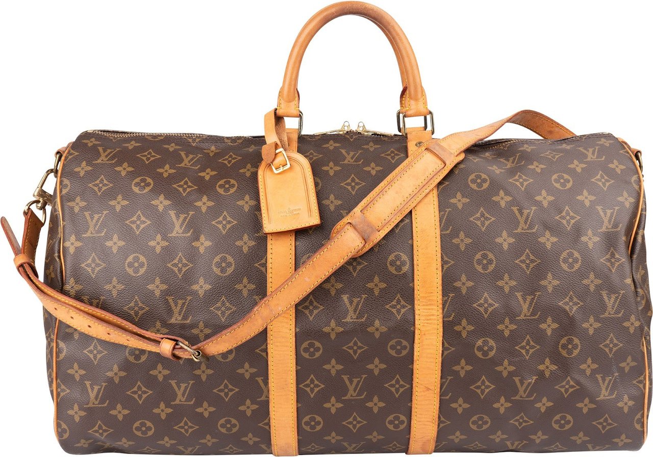Louis Vuitton Louis Vuitton Monogram Canvas Keepall 55 Bandoulière Travel Bag Bruin