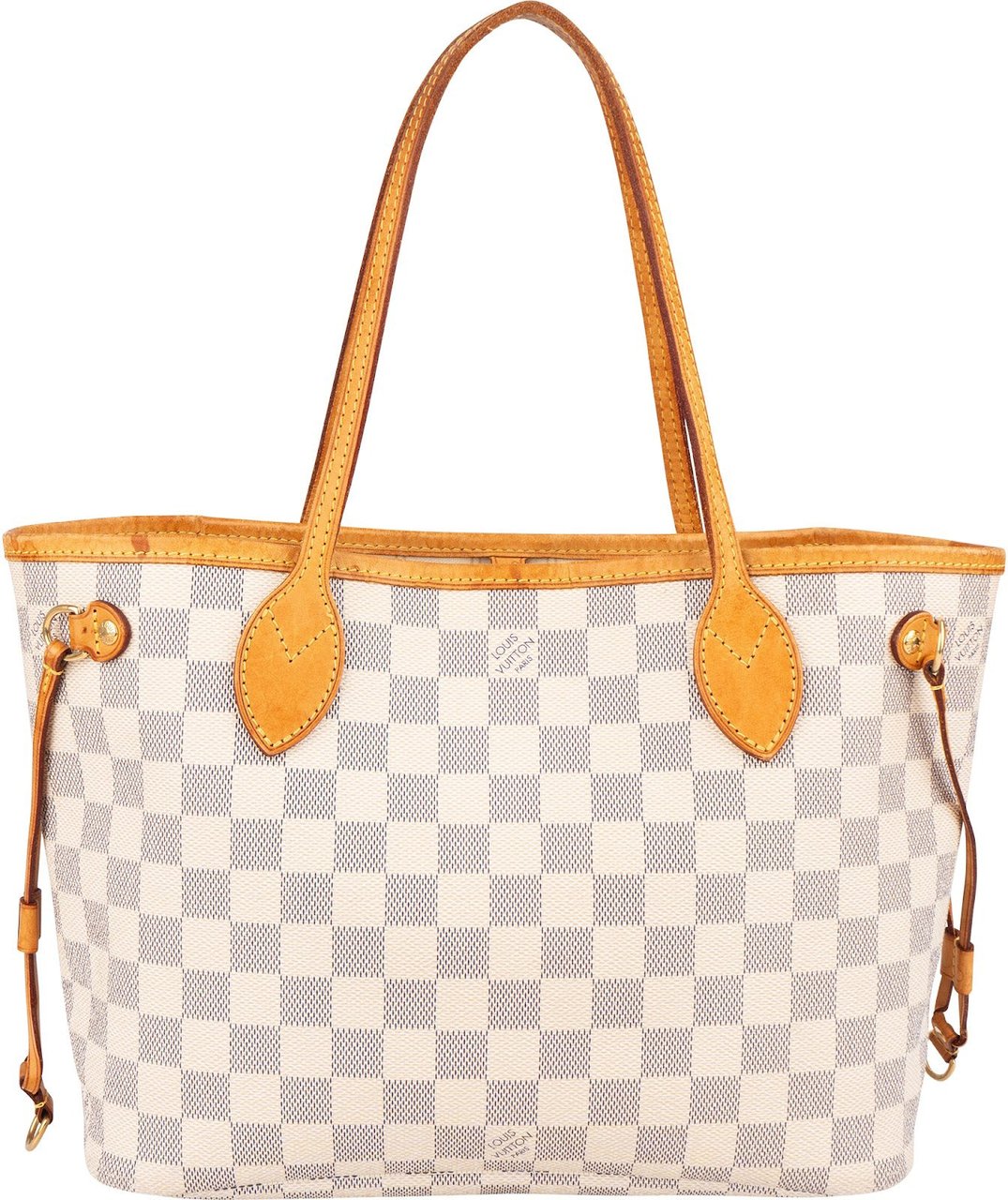Louis Vuitton Louis Vuitton Monogram Damier Azur Canvas Neverfull PM Shoulder Bag Wit