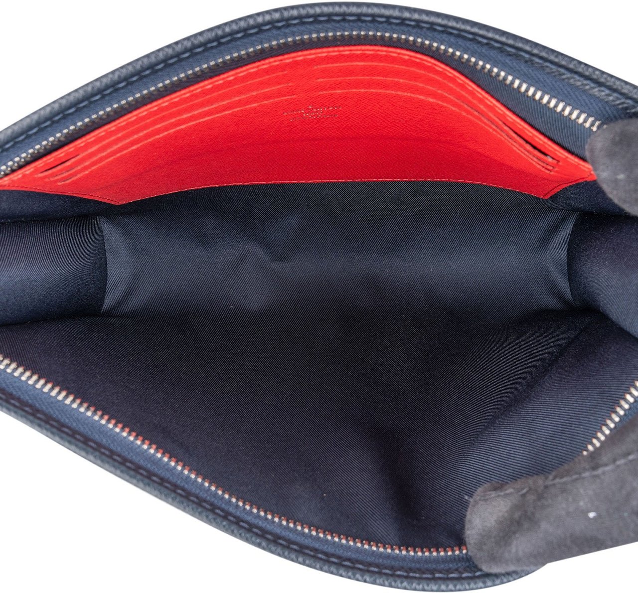 Louis Vuitton Louis Vuitton Marine Bicolor Taiga Leather Pochette Jour Clutch Navy