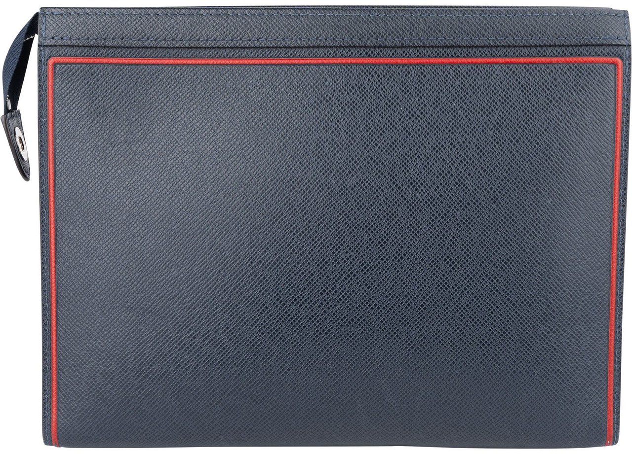 Louis Vuitton Louis Vuitton Marine Bicolor Taiga Leather Pochette Jour Clutch Navy