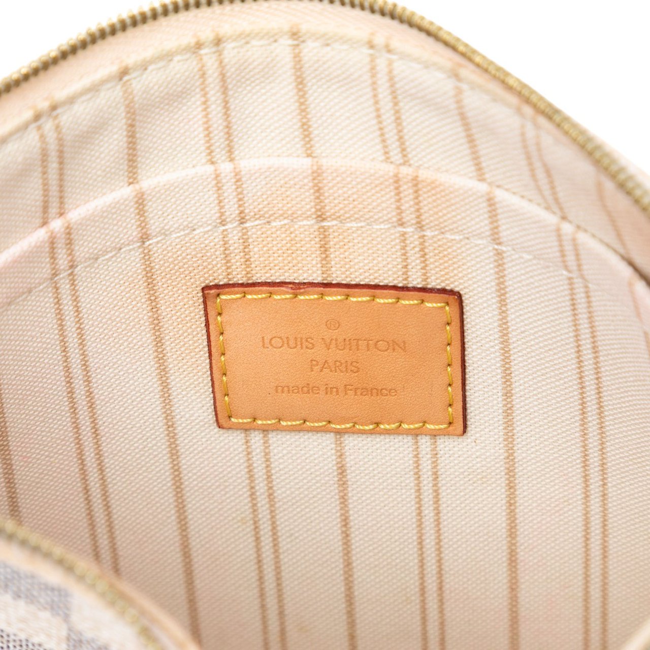 Louis Vuitton Damier Azur Neverfull MM Pouch Wit