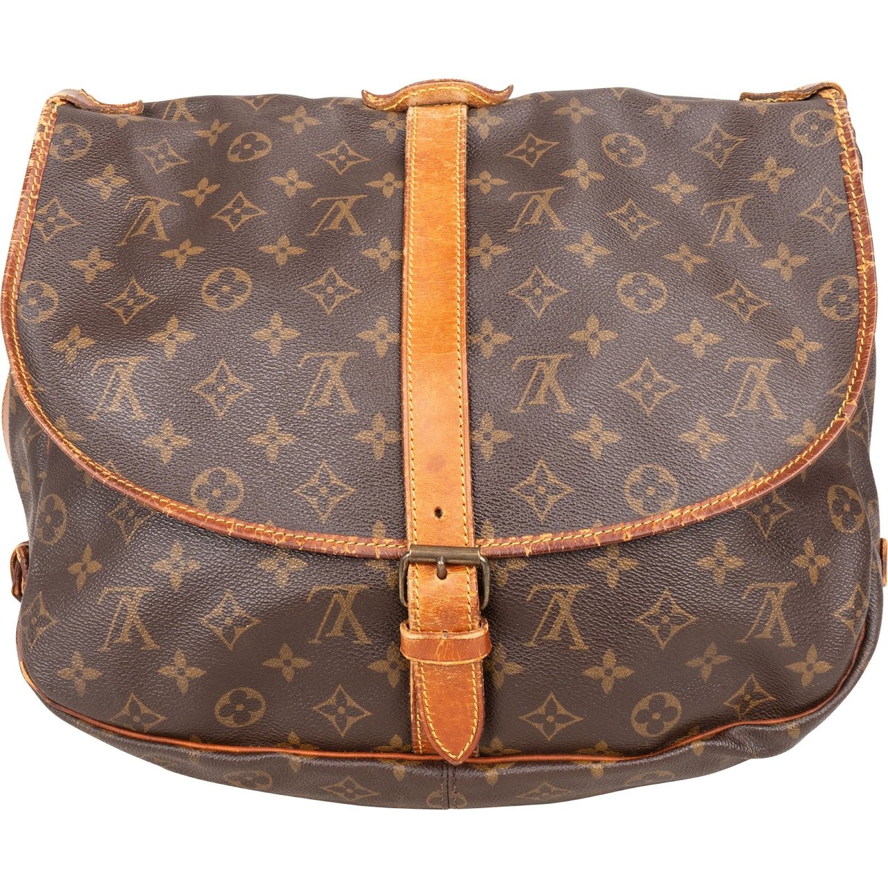 Louis Vuitton Louis Vuitton Monogram Canvas Saumur 35 Crossbody Bag Bruin
