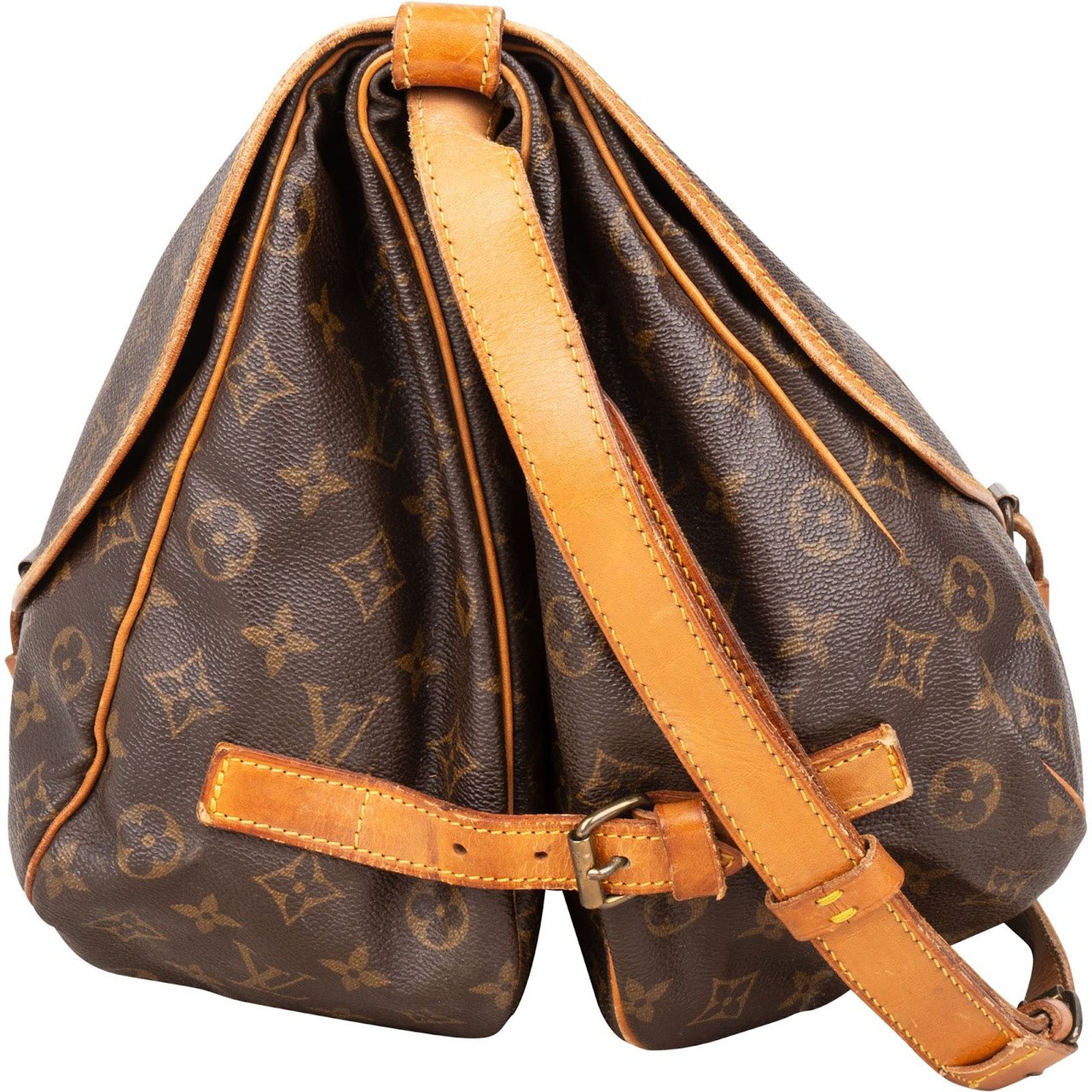 Louis Vuitton Louis Vuitton Monogram Canvas Saumur 35 Crossbody Bag Bruin