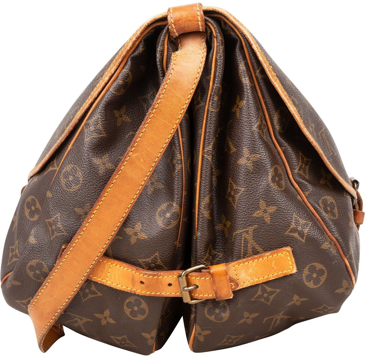 Louis Vuitton Louis Vuitton Monogram Canvas Saumur 35 Crossbody Bag Bruin