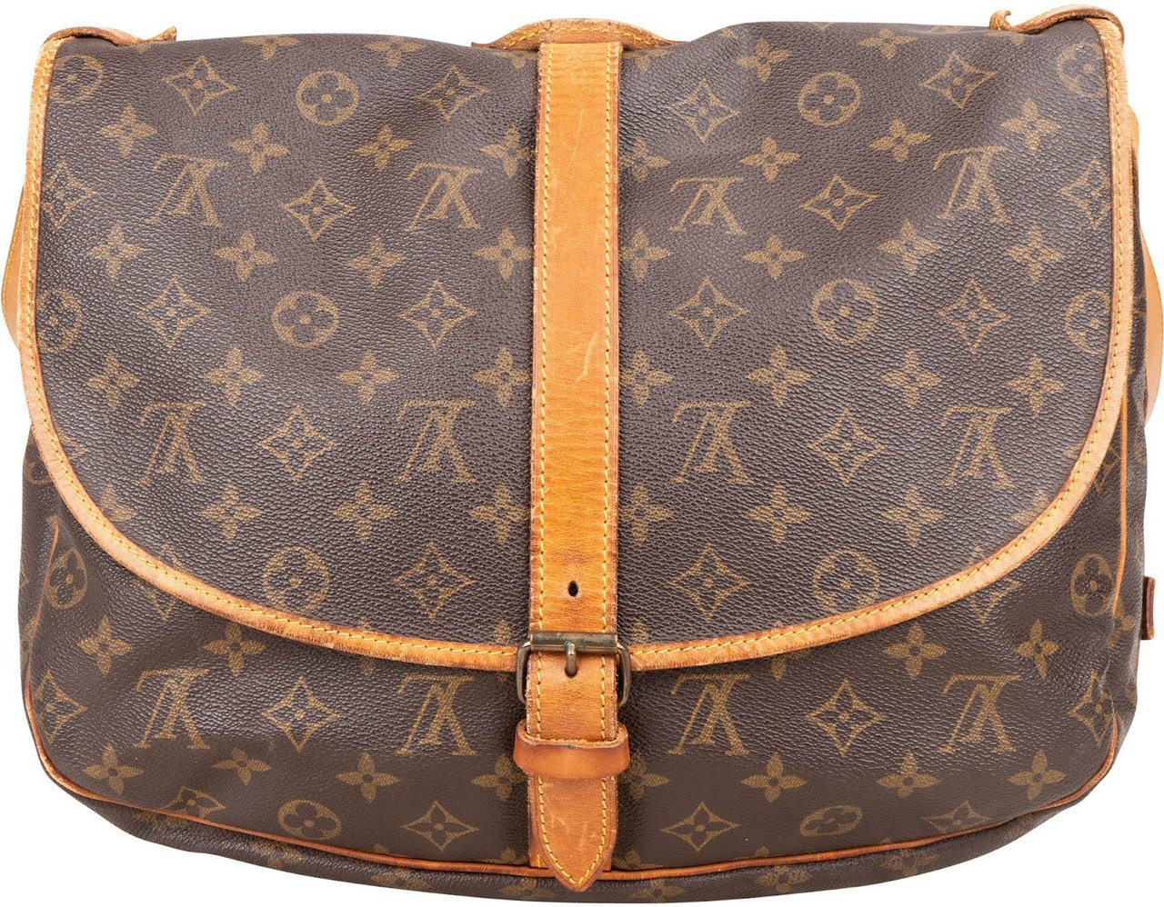 Louis Vuitton Louis Vuitton Monogram Canvas Saumur 35 Crossbody Bag Bruin