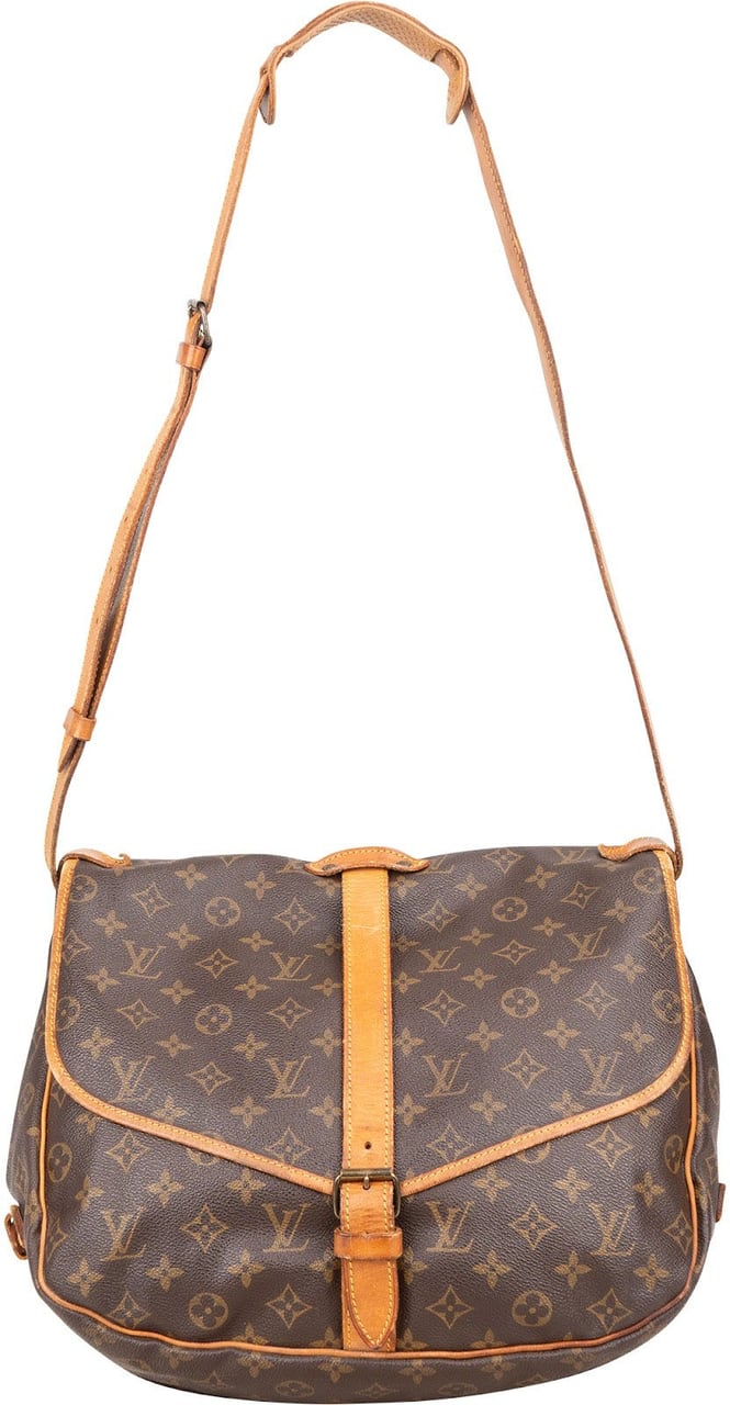 Louis Vuitton Louis Vuitton Monogram Canvas Saumur 35 Crossbody Bag Bruin