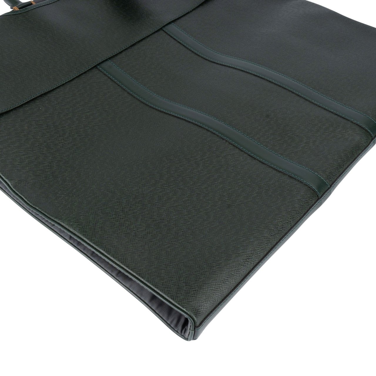 Louis Vuitton Louis Vuitton Green Taiga Leather Garment Bag Kleidersack Divers