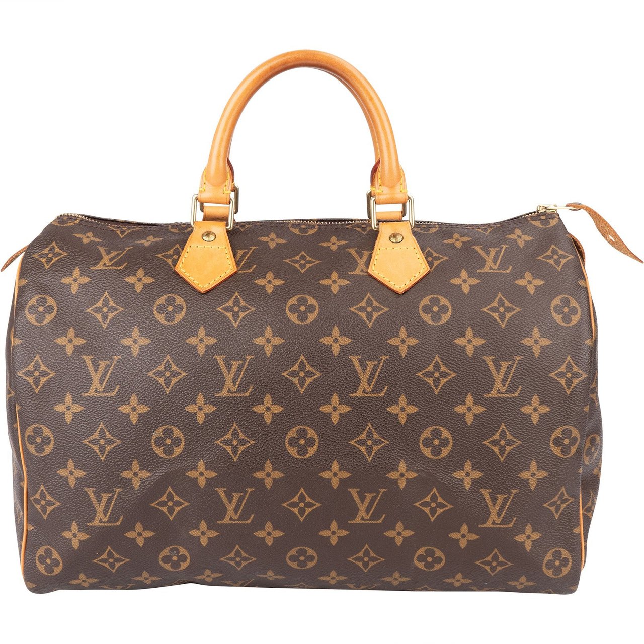 Louis Vuitton Louis Vuitton Monogram Canvas Speedy 35 Handbag Bruin