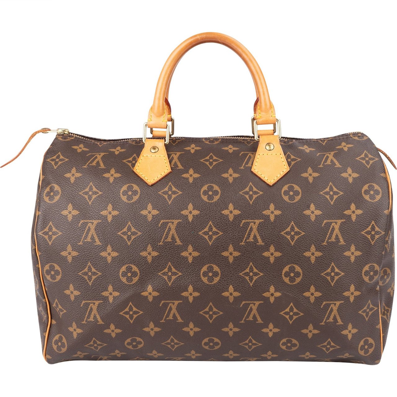 Louis Vuitton Louis Vuitton Monogram Canvas Speedy 35 Handbag Bruin