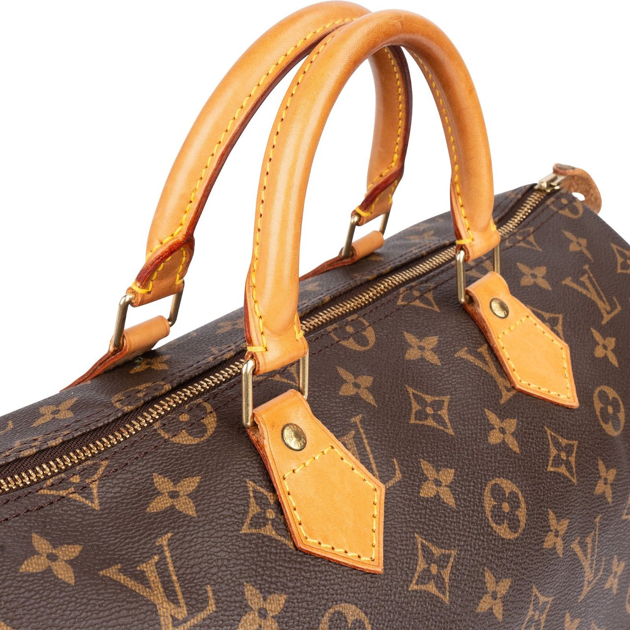 Louis Vuitton Louis Vuitton Monogram Canvas Speedy 35 Handbag Bruin