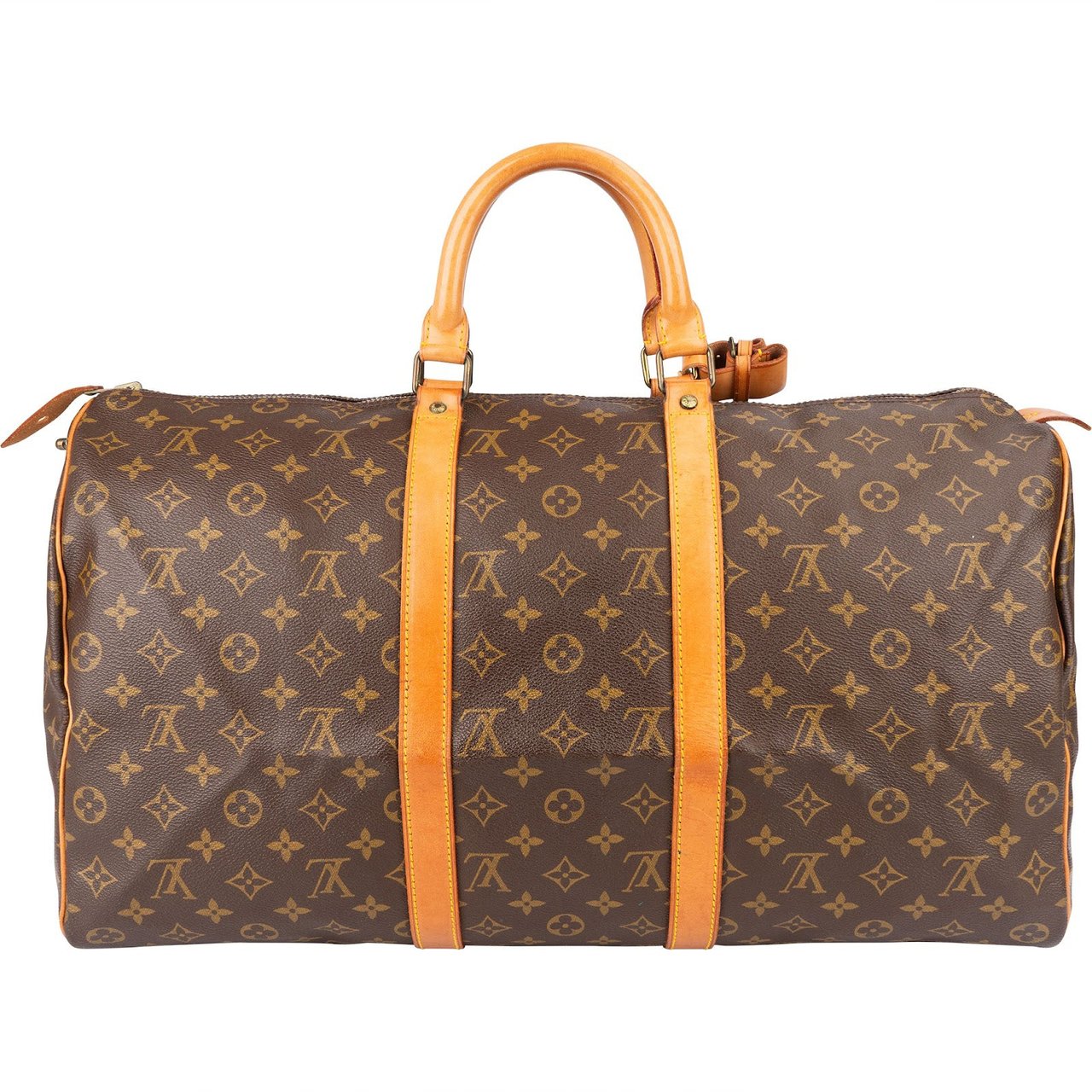Louis Vuitton Louis Vuitton Monogram Canvas Keepall 50 Travel Bag Bruin