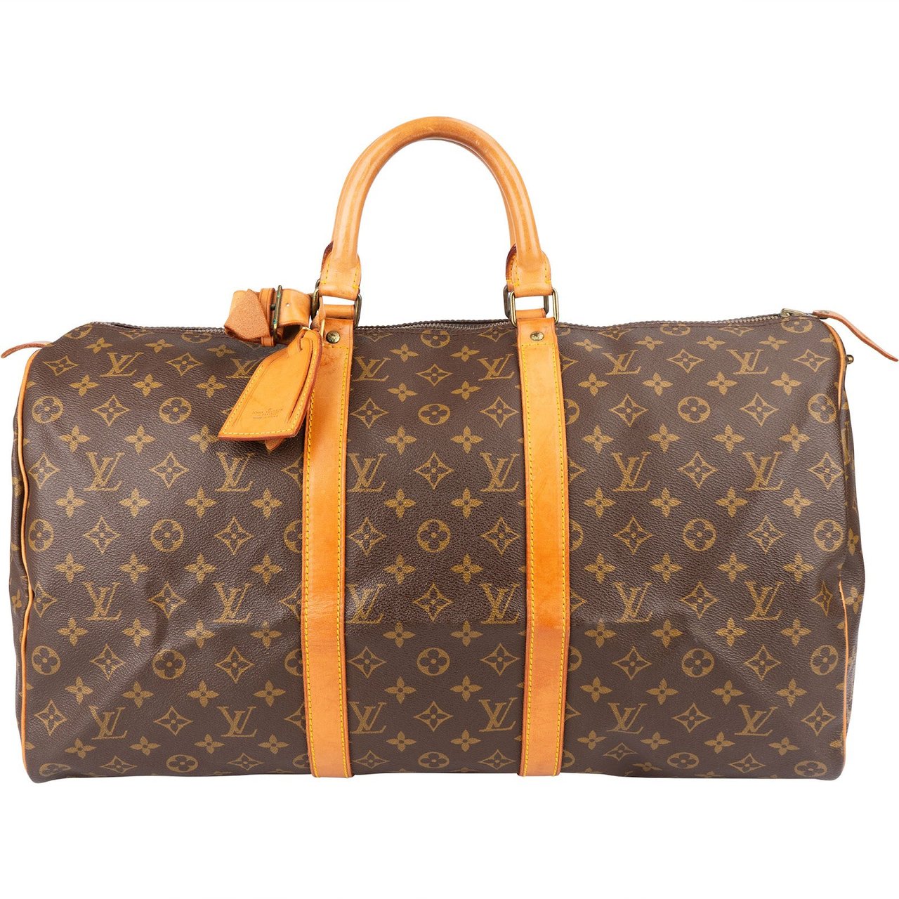 Louis Vuitton Louis Vuitton Monogram Canvas Keepall 50 Travel Bag Bruin