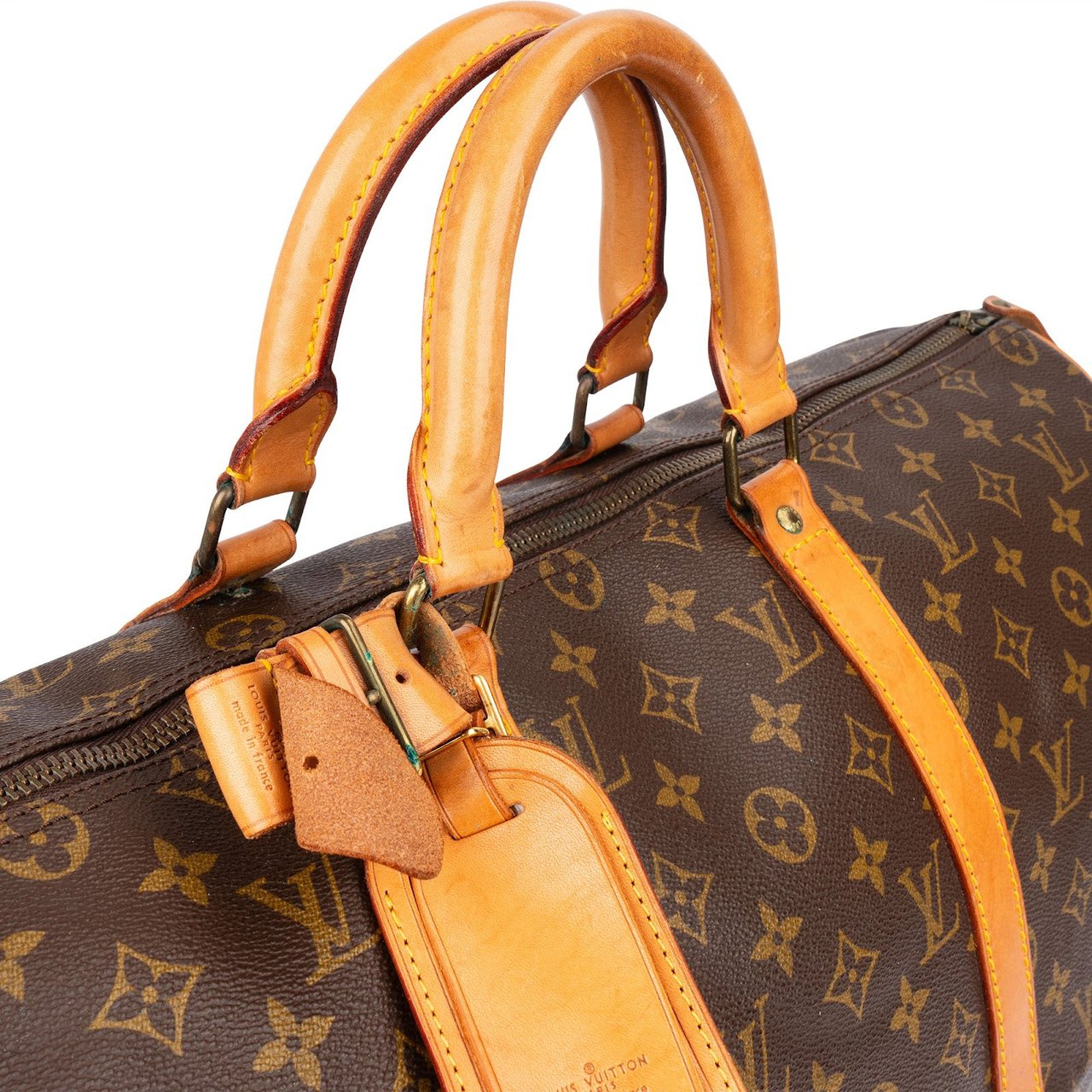 Louis Vuitton Louis Vuitton Monogram Canvas Keepall 50 Travel Bag Bruin