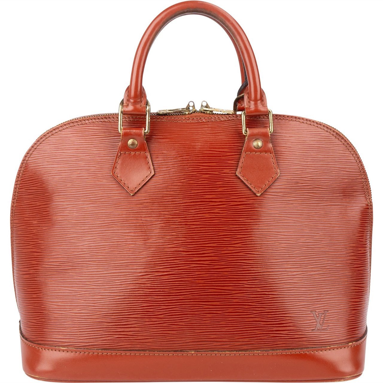 Louis Vuitton Louis Vuitton Cognac Epi Leather Alma PM Handbag Bruin