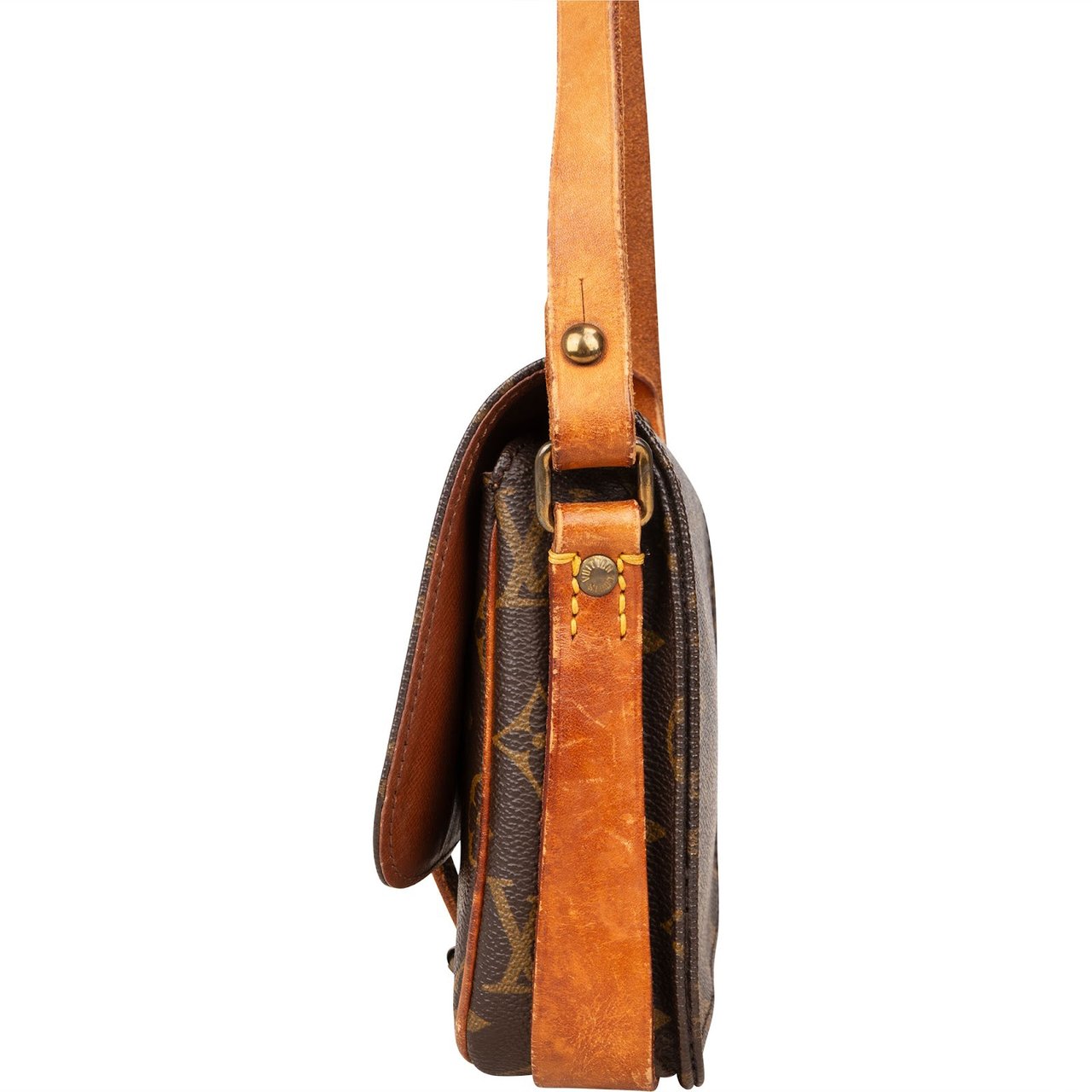 Louis Vuitton Louis Vuitton Monogram Canvas Cartouchiere PM Crossbody Bag Bruin