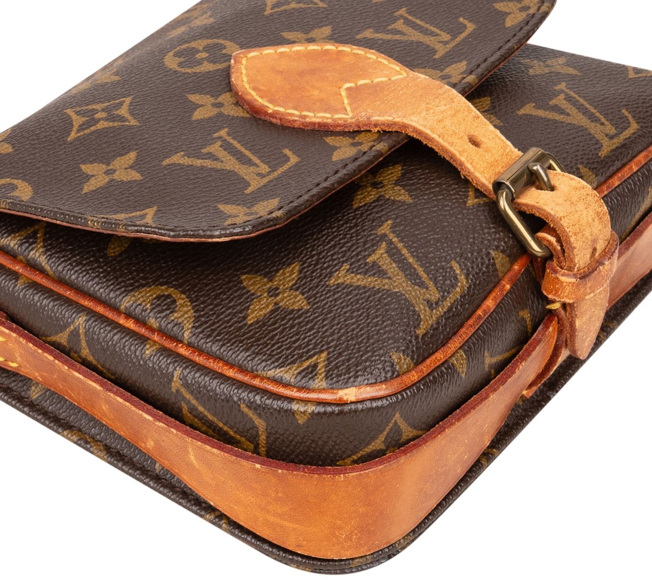 Louis Vuitton Louis Vuitton Monogram Canvas Cartouchiere PM Crossbody Bag Bruin