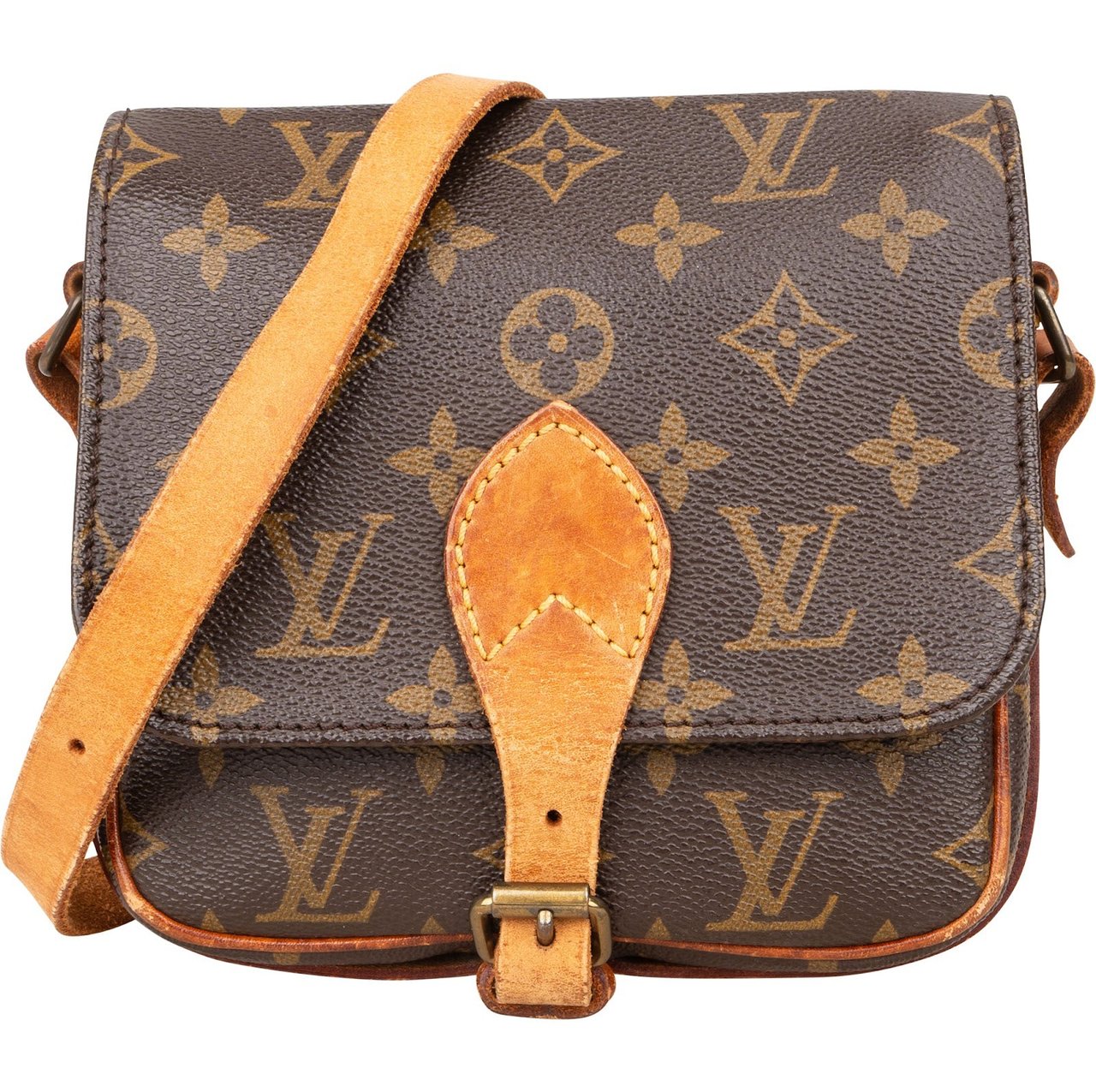 Louis Vuitton Louis Vuitton Monogram Canvas Cartouchiere PM Crossbody Bag Bruin