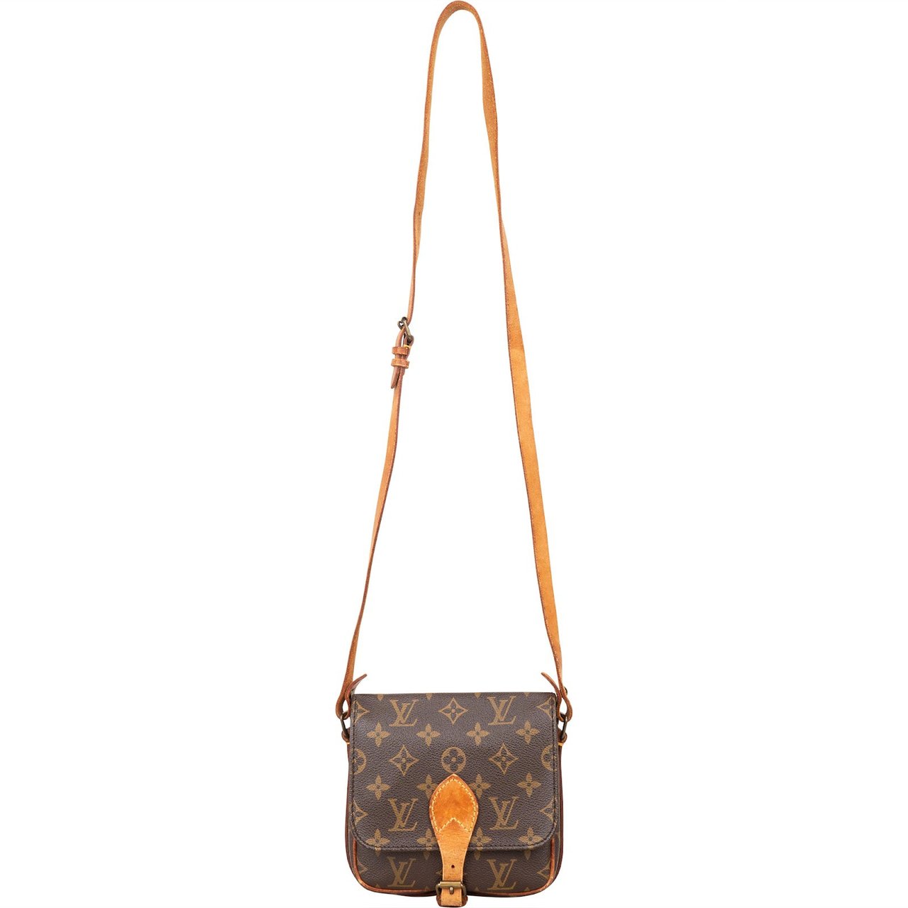 Louis Vuitton Louis Vuitton Monogram Canvas Cartouchiere PM Crossbody Bag Bruin