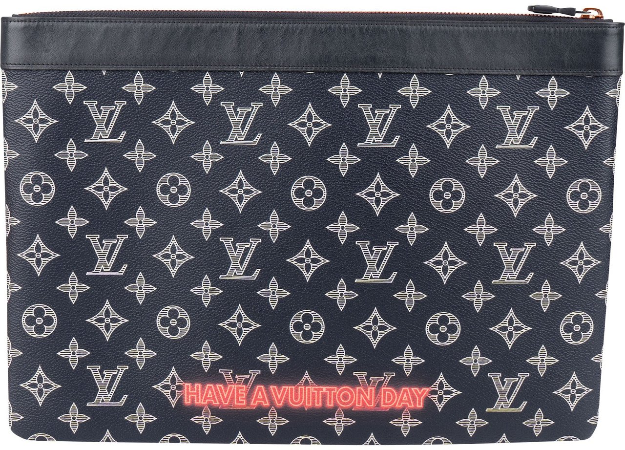Louis Vuitton Louis Vuitton Monogram Ink Upside Down Ink Apollo Clutch Navy